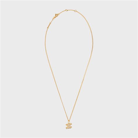 celine triomphe metal gold|WOMEN'S LUXURY GOLD TRIOMPHE JEWELLERY .